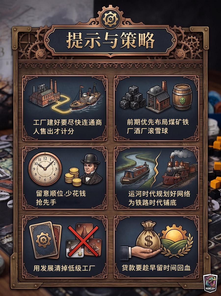 桌游《工业革命：伯明翰》技巧攻略