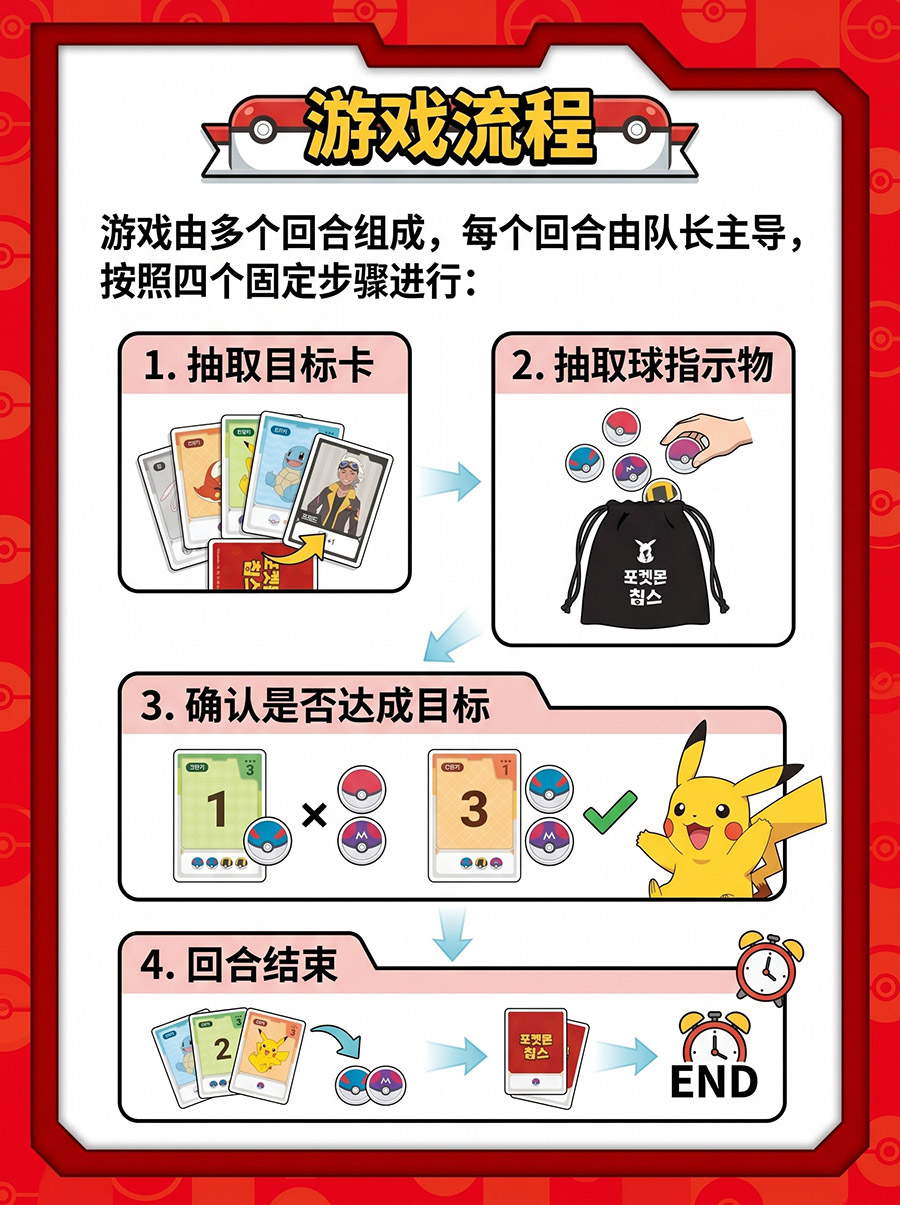 桌游《来啦!宝可梦》行动流程 桌游《来啦!宝可梦》行动流程