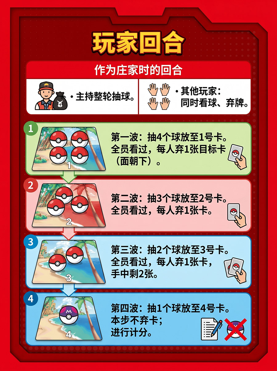 桌游《来啦!宝可梦》玩家回合 桌游《来啦!宝可梦》玩家回合