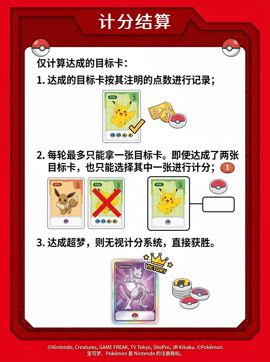 桌游《来啦!宝可梦》计分结算 桌游《来啦!宝可梦》计分结算