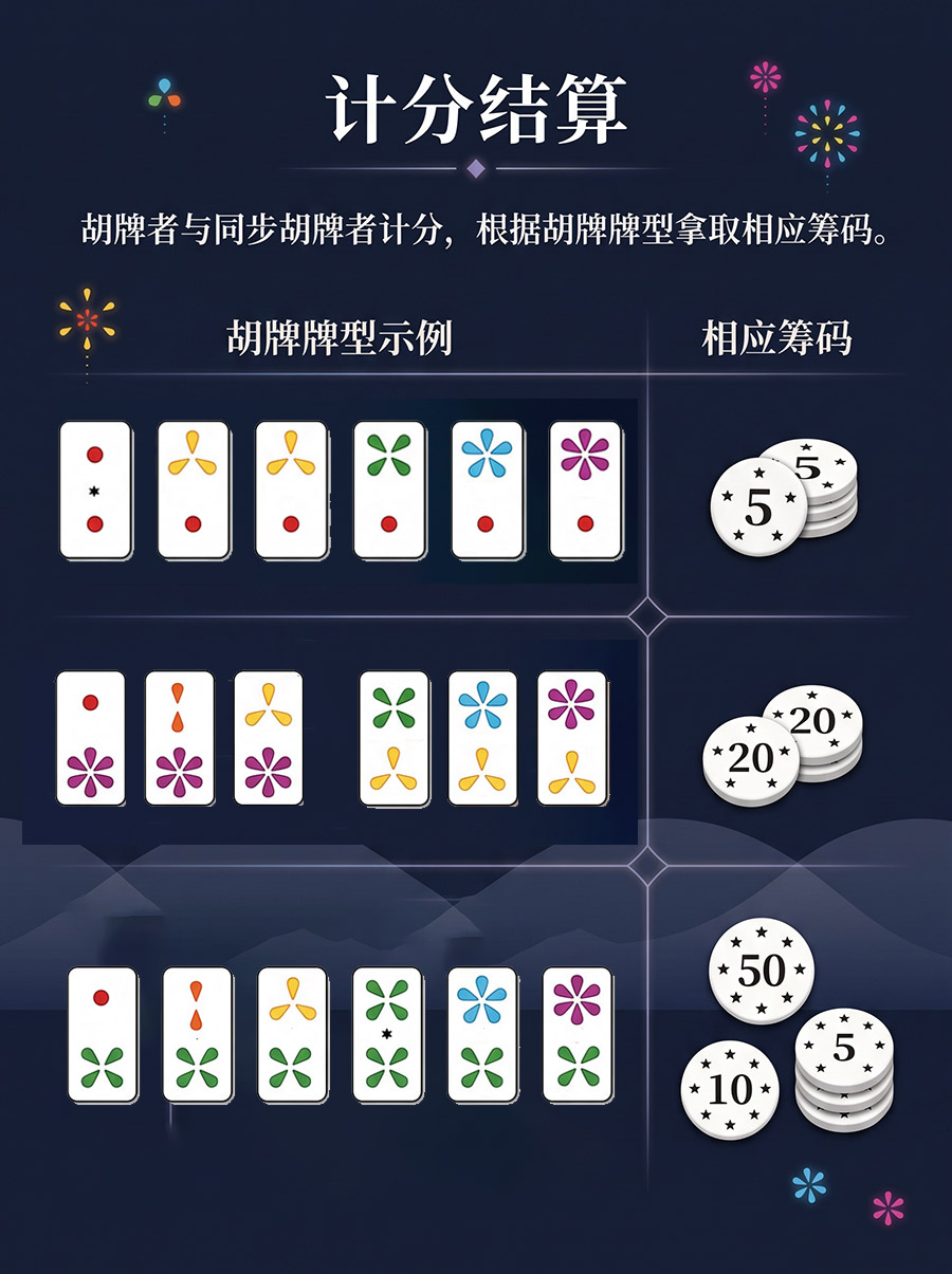 桌游《六华》计分结算